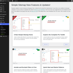 Page screenshot: Sitemap  &rarr; New Features 