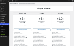 Page screenshot: Sitemap  &rarr; Upgrade&nbsp;&nbsp;➤