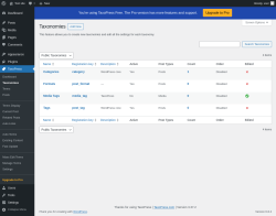 Page screenshot: TaxoPress → Taxonomies
