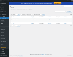 Page screenshot: TaxoPress → Terms
