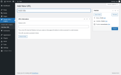 Page screenshot: Simple URLs Legacy → Add New URL