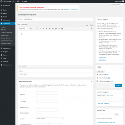 Page screenshot: SimpleMap &rarr; Add New