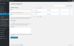 Page screenshot: SimpleMap &rarr; Location Categories