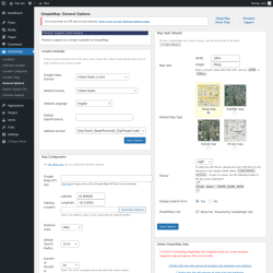 Page screenshot: SimpleMap &rarr; General Options