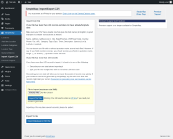 Page screenshot: SimpleMap &rarr; Import / Export CSV