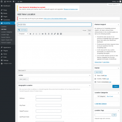 Page screenshot: SimpleMap &rarr; Add New