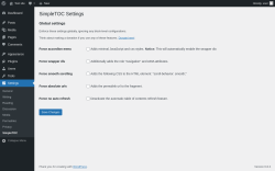 Page screenshot: Settings → SimpleTOC