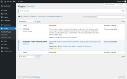 Page screenshot: Plugins ‹ Test site — WordPress