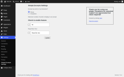 Page screenshot: Settings &rarr; Simply Excerpts Settings