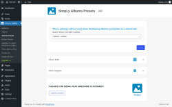 Page screenshot: SimpLy Gallery → Albums Preset