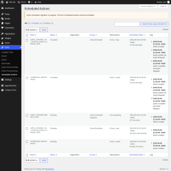 Page screenshot: Tools &rarr; Scheduled Actions
