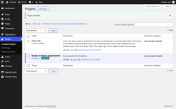 Page screenshot: Plugins &lsaquo; Test site &mdash; WordPress