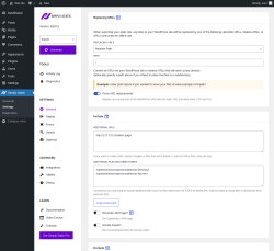 Page screenshot: Simply Static → Settings