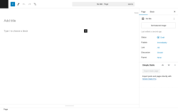 Page screenshot: Add New Page ‹ Test site — WordPress