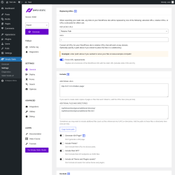 Page screenshot: Simply Static → Settings