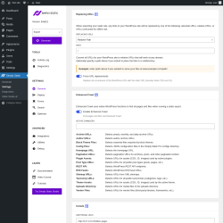 Page screenshot: Simply Static → Settings