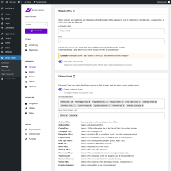 Page screenshot: Simply Static → Settings
