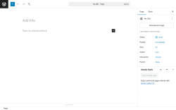 Page screenshot: Add Page ‹ Test site — WordPress