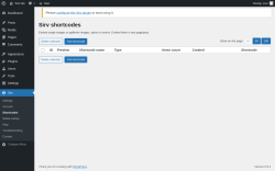 Page screenshot: Sirv &rarr; Shortcodes