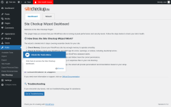 Page screenshot: Tools → Site Checkup