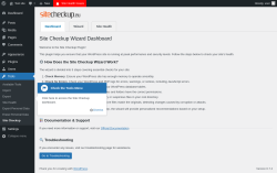 Page screenshot: Tools → Site Checkup