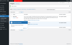 Page screenshot: Plugins ‹ Test site — WordPress