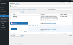 Page screenshot: Plugins ‹ Test site — WordPress