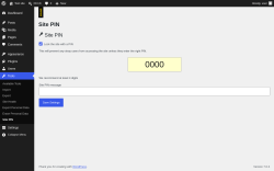 Page screenshot: Tools &rarr; Site PIN