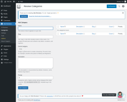 Page screenshot: Site Reviews  → Categories