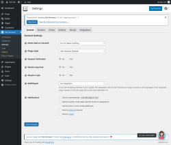 Page screenshot: Site Reviews  → Settings