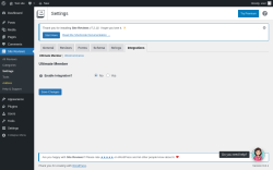 Page screenshot: Site Reviews  → Settings → Integrations