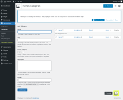 Page screenshot: Site Reviews  &rarr; Categories