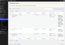 Page screenshot: Tools &rarr; Scheduled Actions