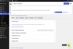 Page screenshot: Site Reviews  &rarr; Help & Support