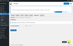 Page screenshot: Site Reviews  &rarr; Settings &rarr; Integrations