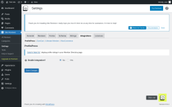 Page screenshot: Site Reviews  &rarr; Settings &rarr; Integrations