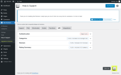 Page screenshot: Site Reviews  &rarr; Help & Support &rarr; API