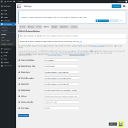 Page screenshot: Site Reviews  &rarr; Settings &rarr; Schema