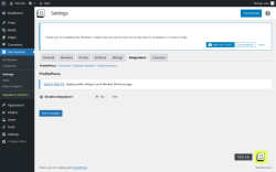 Page screenshot: Site Reviews  &rarr; Settings &rarr; Integrations