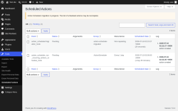 Page screenshot: Tools &rarr; Scheduled Actions