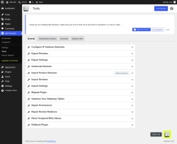 Page screenshot: Site Reviews  &rarr; Tools