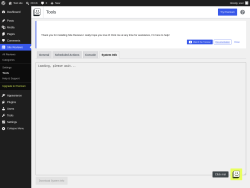 Page screenshot: Site Reviews  &rarr; Tools &rarr; System Info
