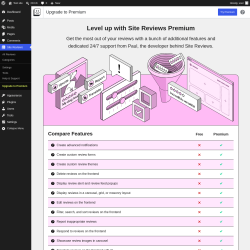 Page screenshot: Site Reviews  &rarr; Upgrade to Premium