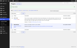 Page screenshot: Plugins &lsaquo; Test site &mdash; WordPress