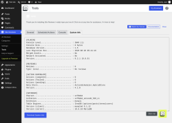 Page screenshot: Site Reviews  &rarr; Tools &rarr; System Info