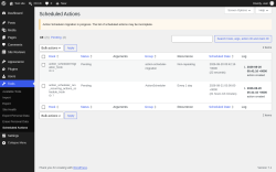 Page screenshot: Tools &rarr; Scheduled Actions