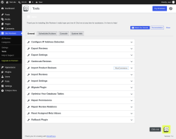 Page screenshot: Site Reviews  &rarr; Tools