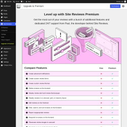 Page screenshot: Site Reviews  &rarr; Upgrade to Premium