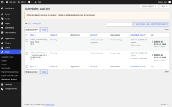 Page screenshot: Tools &rarr; Scheduled Actions