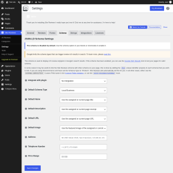 Page screenshot: Site Reviews  &rarr; Settings &rarr; Schema